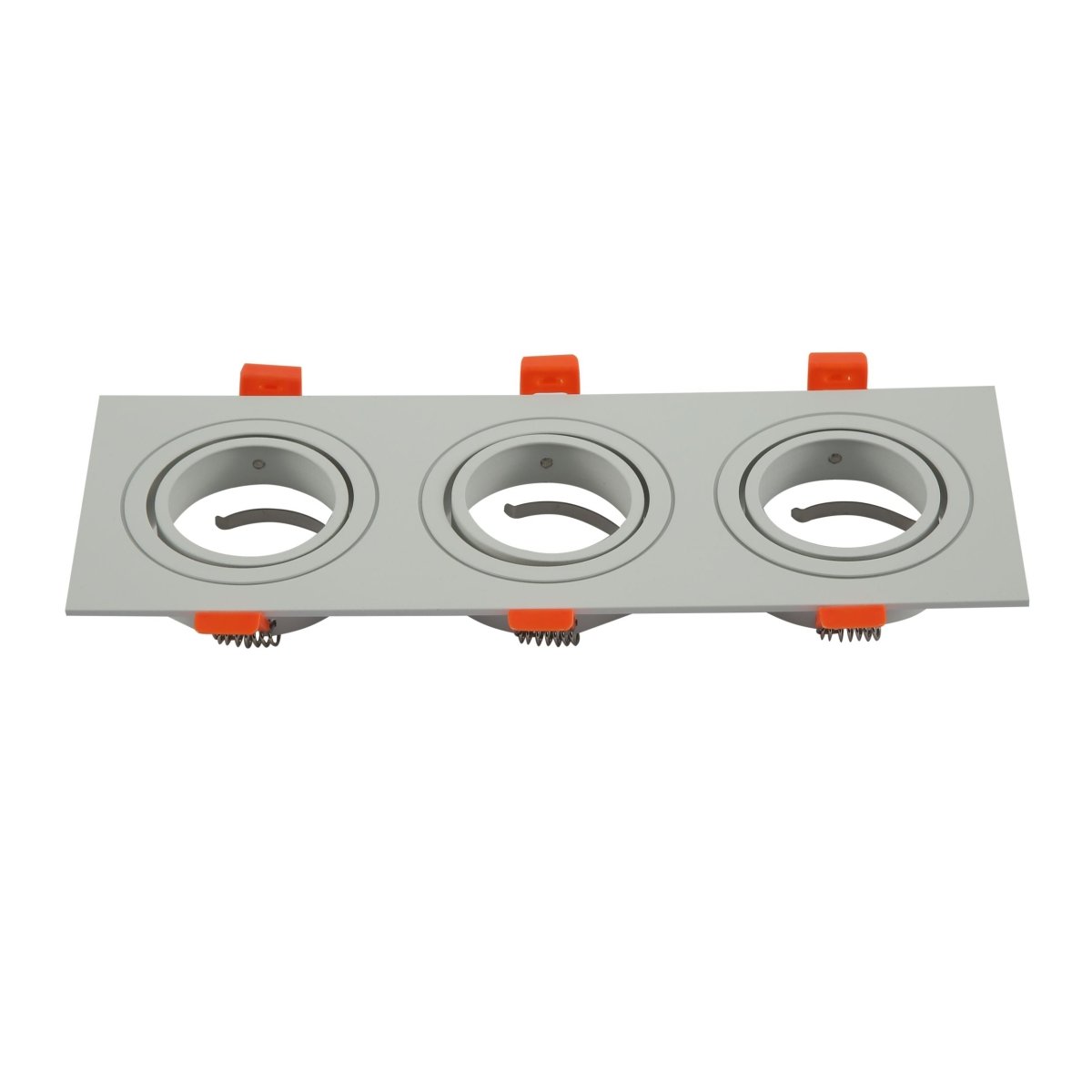 Main image of Rectangle Recessed Tilt Downlight White with 3xGU10 Fitting | TEKLED 165-03888