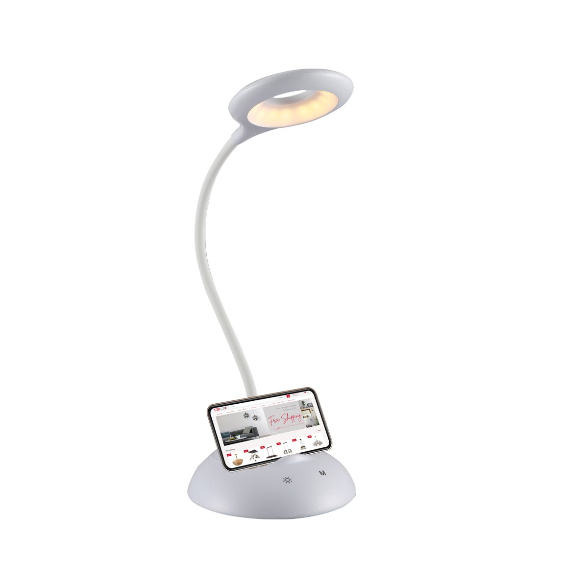 Main image of Ringo White Rechargable Desk Light 5 Dimmable and Colour Modes | TEKLED 130-03600