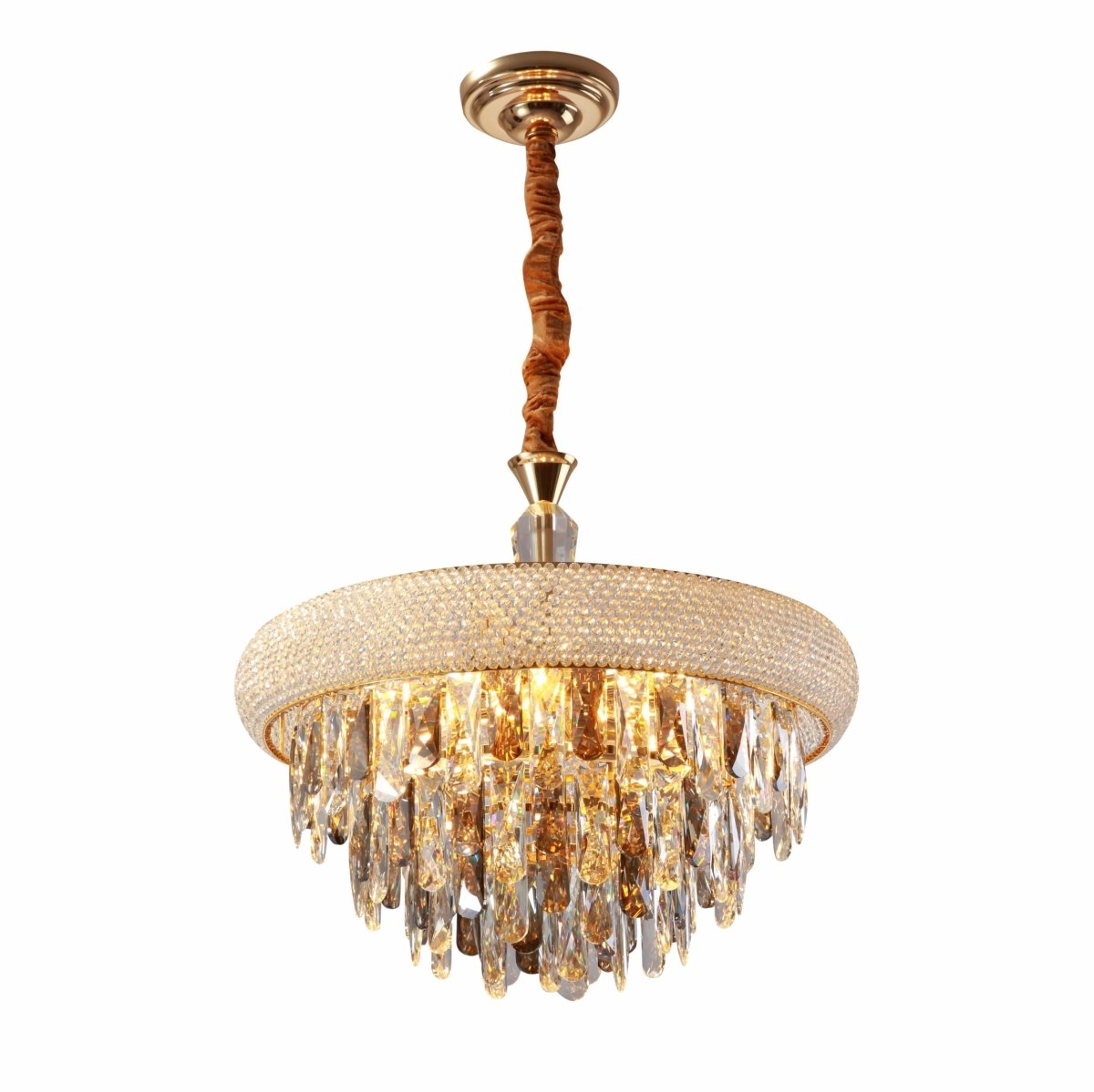 Main image of S-Gold Metal Crystal Chandelier D600 with 11xE14 Fitting | TEKLED 158-19862