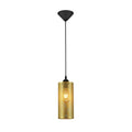 Main image of Sieve Gold Cylinder Metal Pendant Ceiling Light D110 with E27 Fitting | TEKLED 158-19790