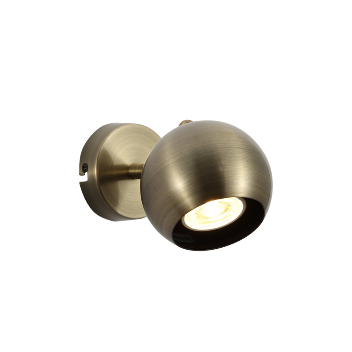 Main image of Sphere Spotlight Wall Light GU10 Antique Brass | TEKLED 172-03118