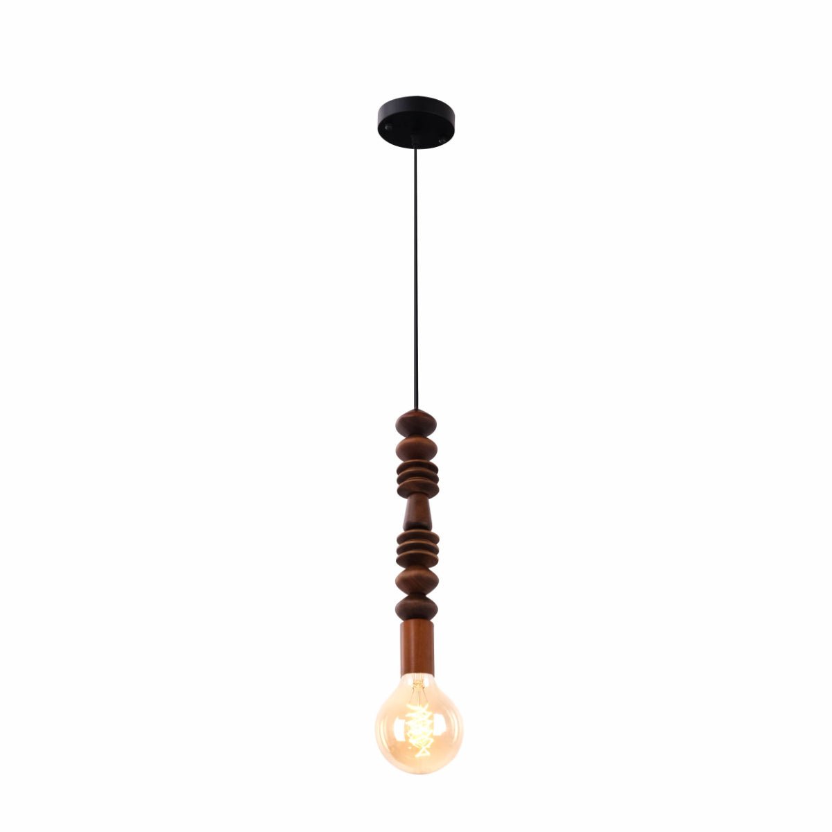 Main image of Stone Balance 3 Wood Short Stack Pendant Ceiling Light with E27 | TEKLED 150-17904