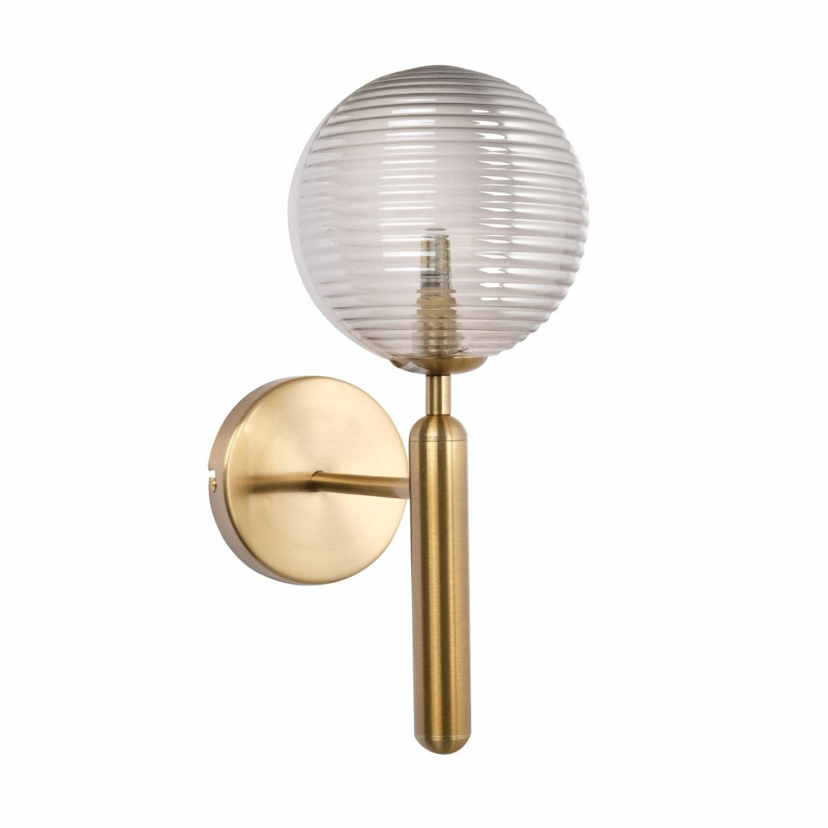 Main image of Striped Glass Gold Metal Wall Light with G9 Fitting | TEKLED 151-19722