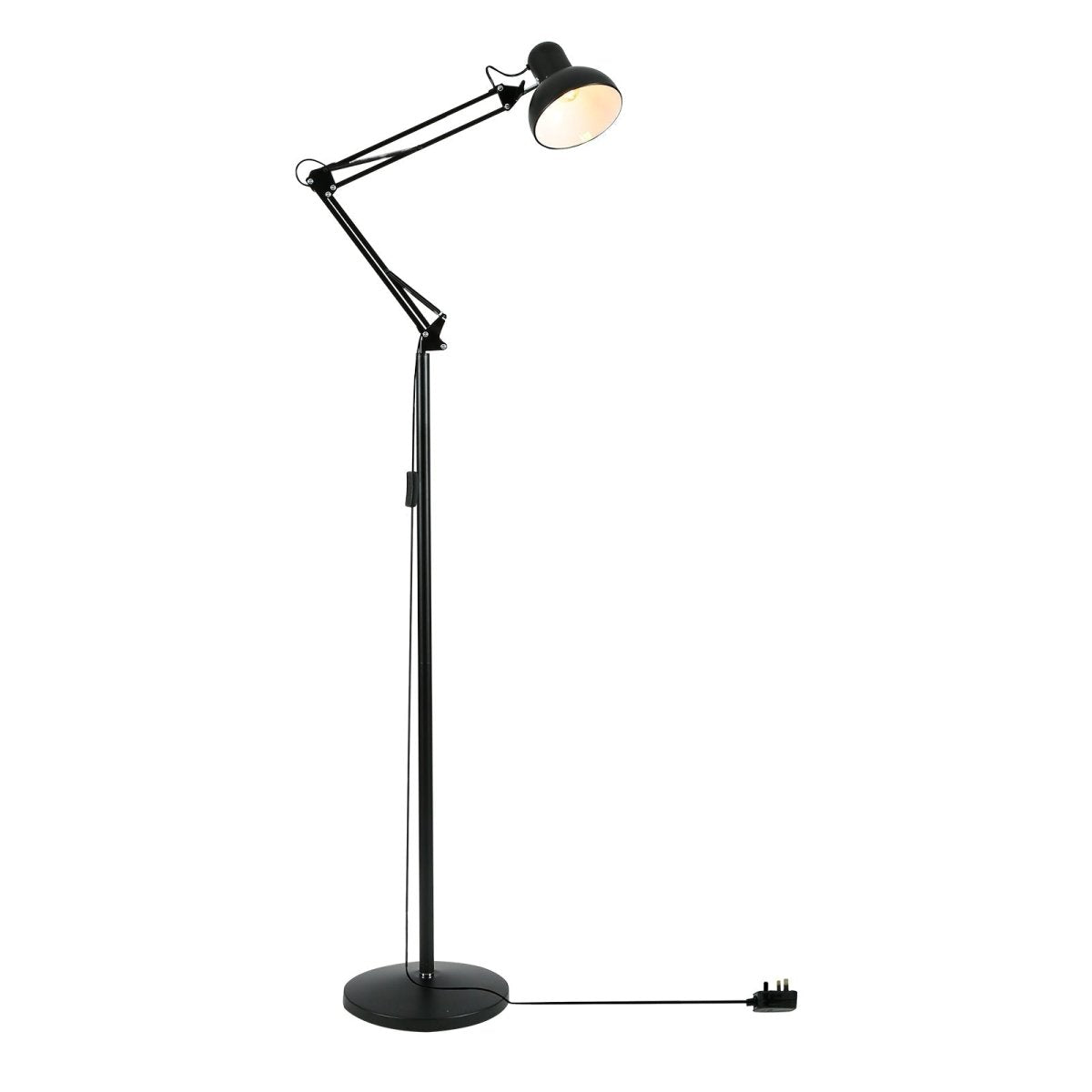 Main image of Swing Arm Architect Model Floor Lamp E27 Black | TEKLED 130-03351