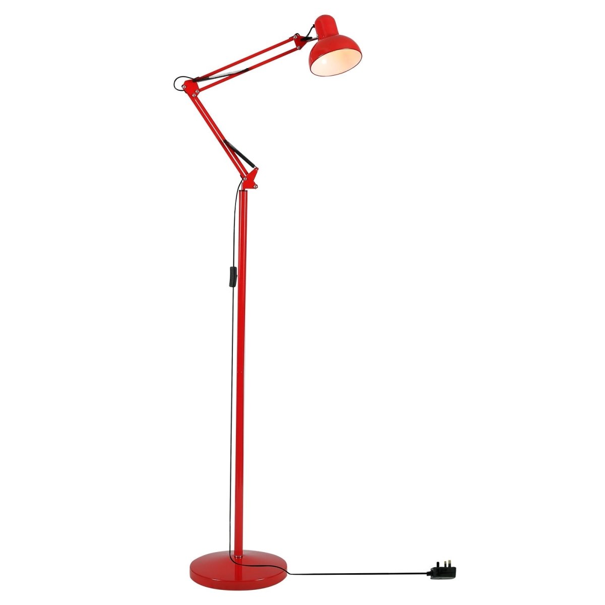 Main image of Swing Arm Architect Model Floor Lamp E27 Red | TEKLED 130-03353