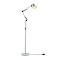 Main image of Swing Arm Architect Model Floor Lamp E27 White and Copper | TEKLED 130-03347