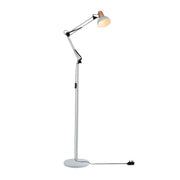Main image of Swing Arm Architect Model Floor Lamp E27 White and Copper | TEKLED 130-03347