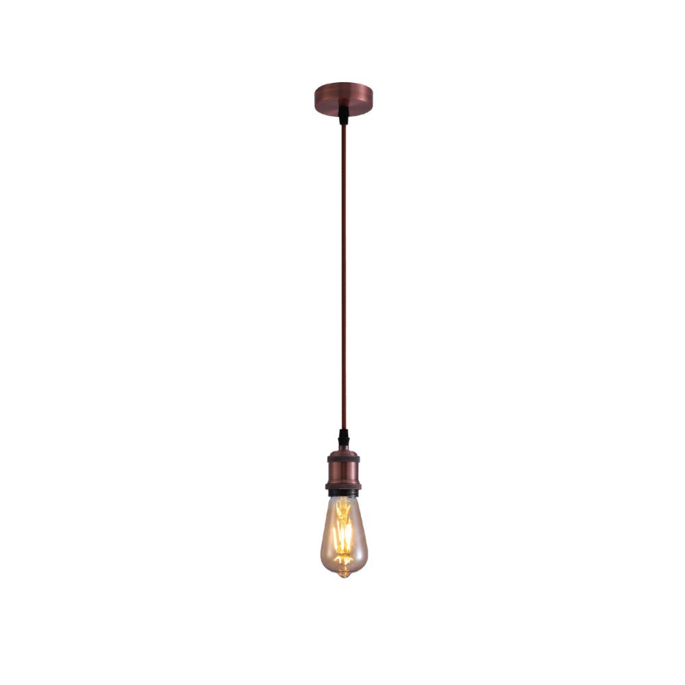 Main image of Vintage Industrial Retro Basic Pendant Ceiling Light E27 Antique Red Bronze Gold Nickel   | TEKLED 150-19008