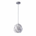 Main image of White Metal Laser Cut Globe Pendant Light Small with E27 Fitting | TEKLED 150-18269