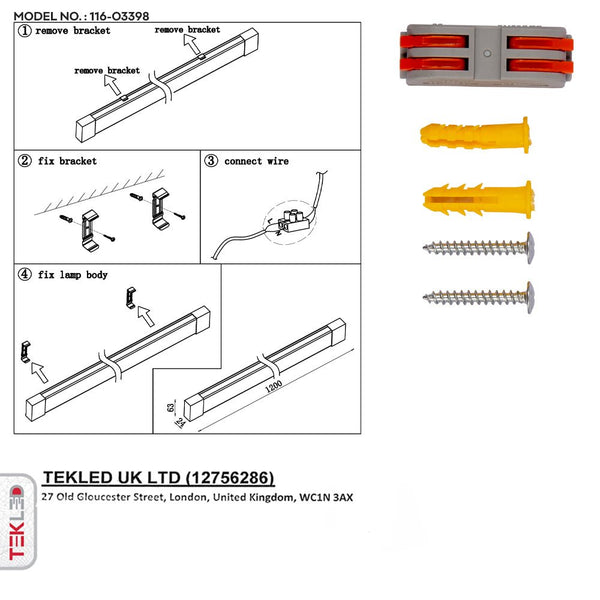 User manual for LED Surface Mounted Linear Fitting 18W 6500K Cool Daylight IP20 60cm 2ft