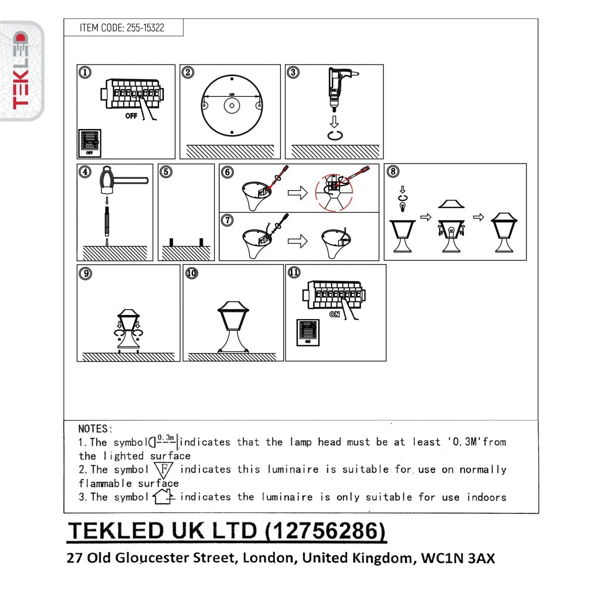 User manual for Stand Lamp Matt Black Clear Glass E27