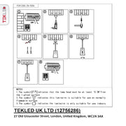 User manual for Trapezoidal Pendant Ceiling Lamp Matt Black Clear Glass E27