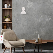 Indoor setting of Matte White Cone Wall Light with E27 Fitting