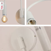Detailed captures of Matte White Swan Wall Light with E14 Fitting
