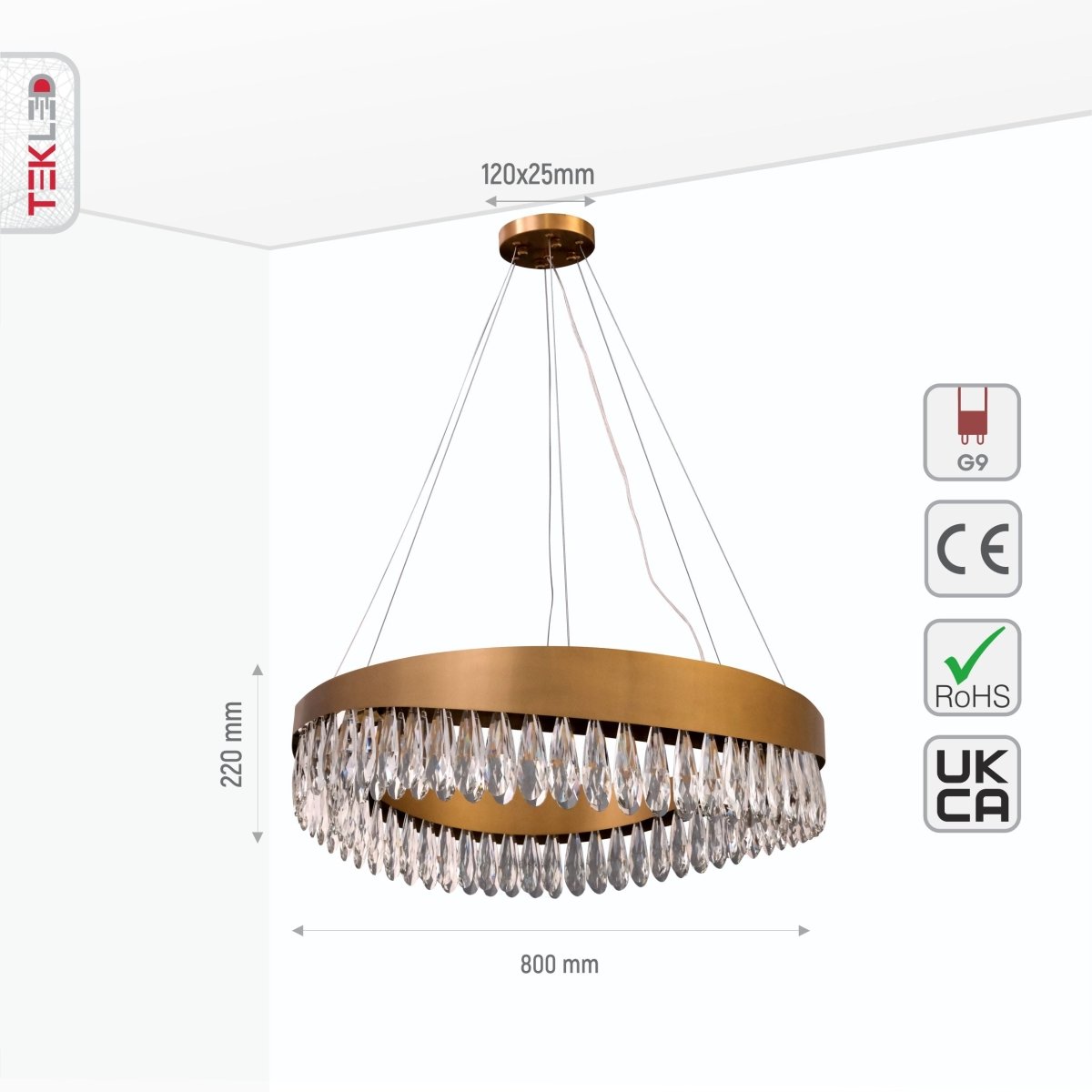 Metal circle deals chandelier