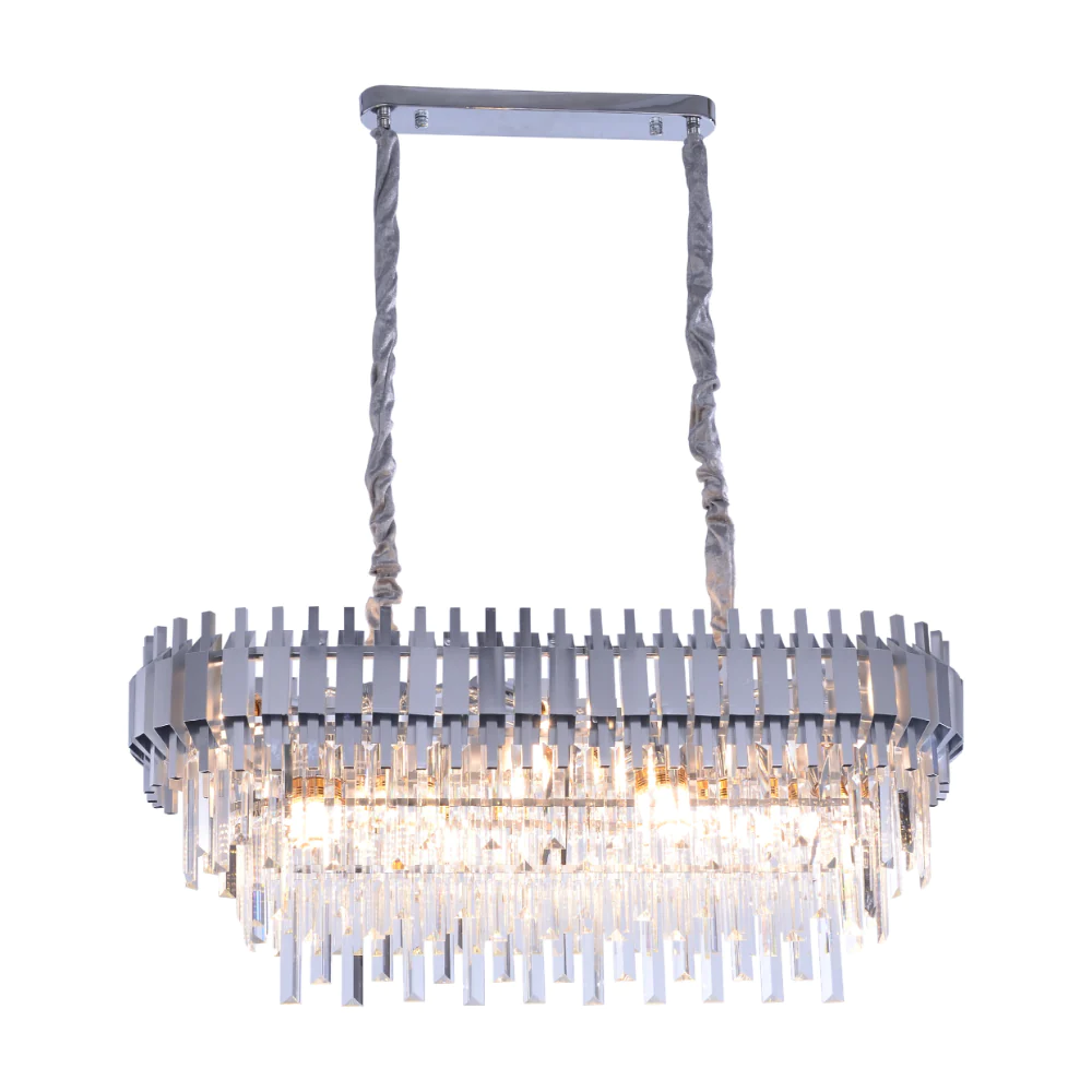 Main image of Metropolitan Square Beam Design Tiered Crystal Modern Chandelier Ceiling Light | TEKLED 159-18046