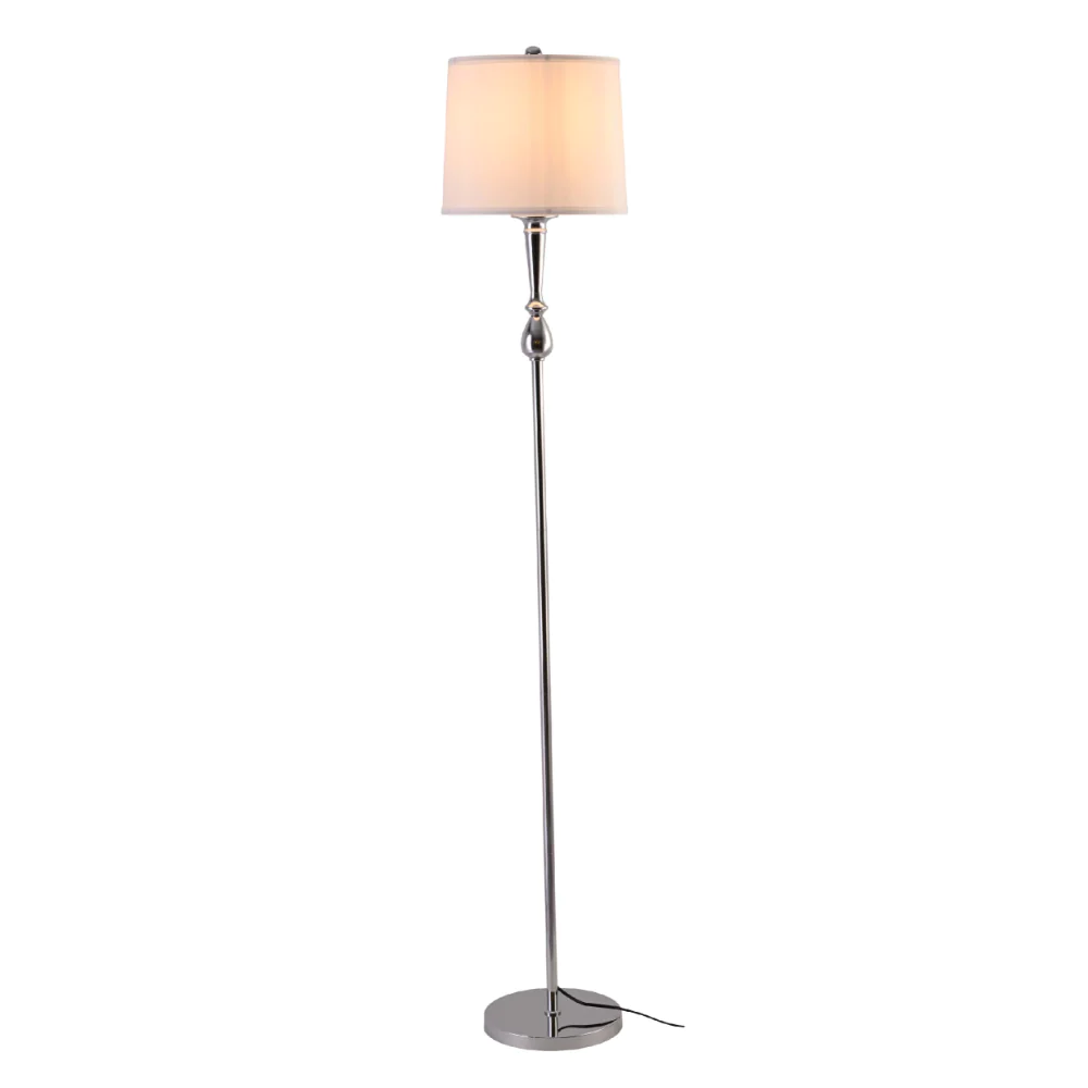 Main image of Mid-century Floor Lamp Nickel Flaxen | TEKLED 130-03520