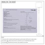 User manual for Mid-century Floor Lamp Nickel Flaxen | TEKLED 130-03520