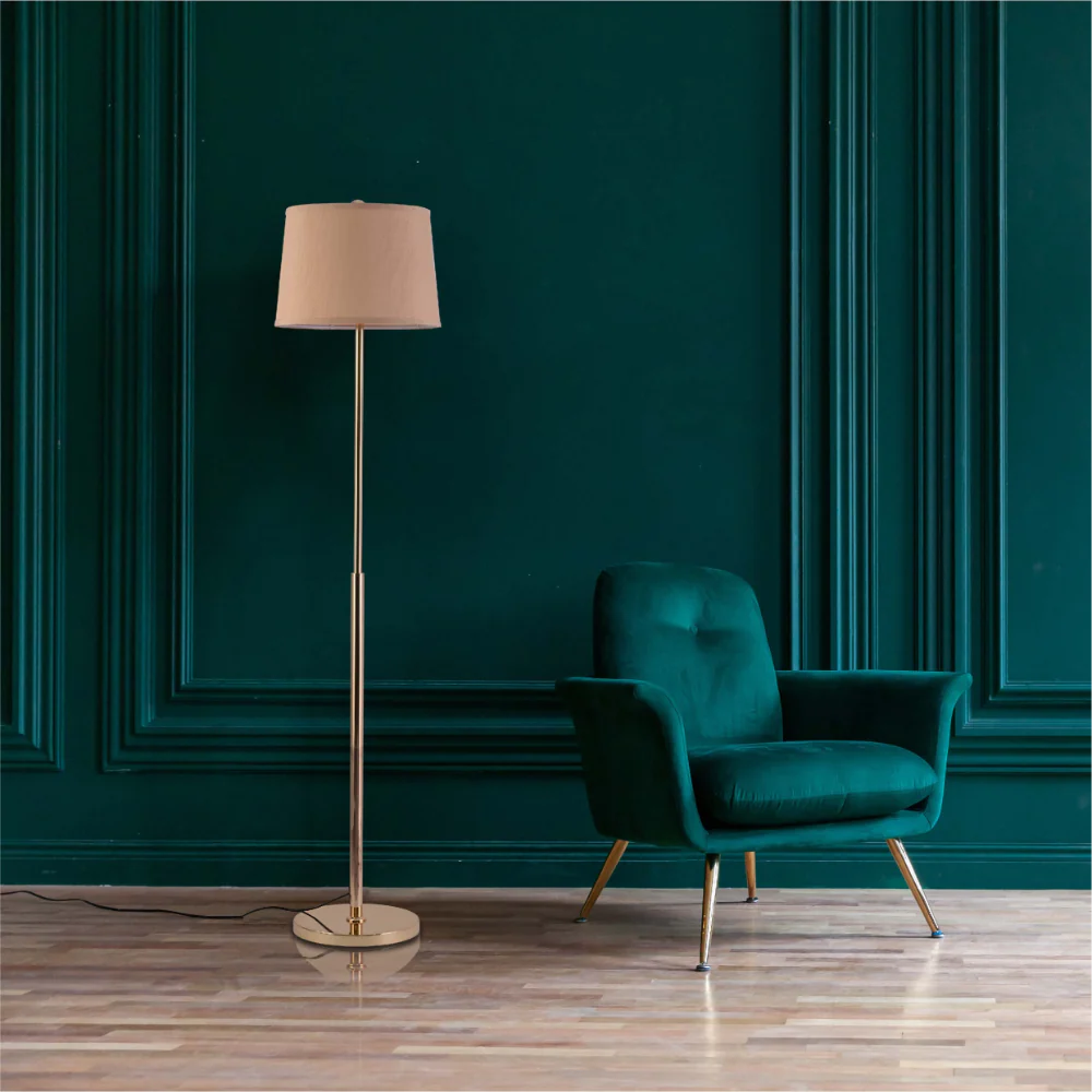 Minimalist Floor Lamp Rose Gold Flaxen