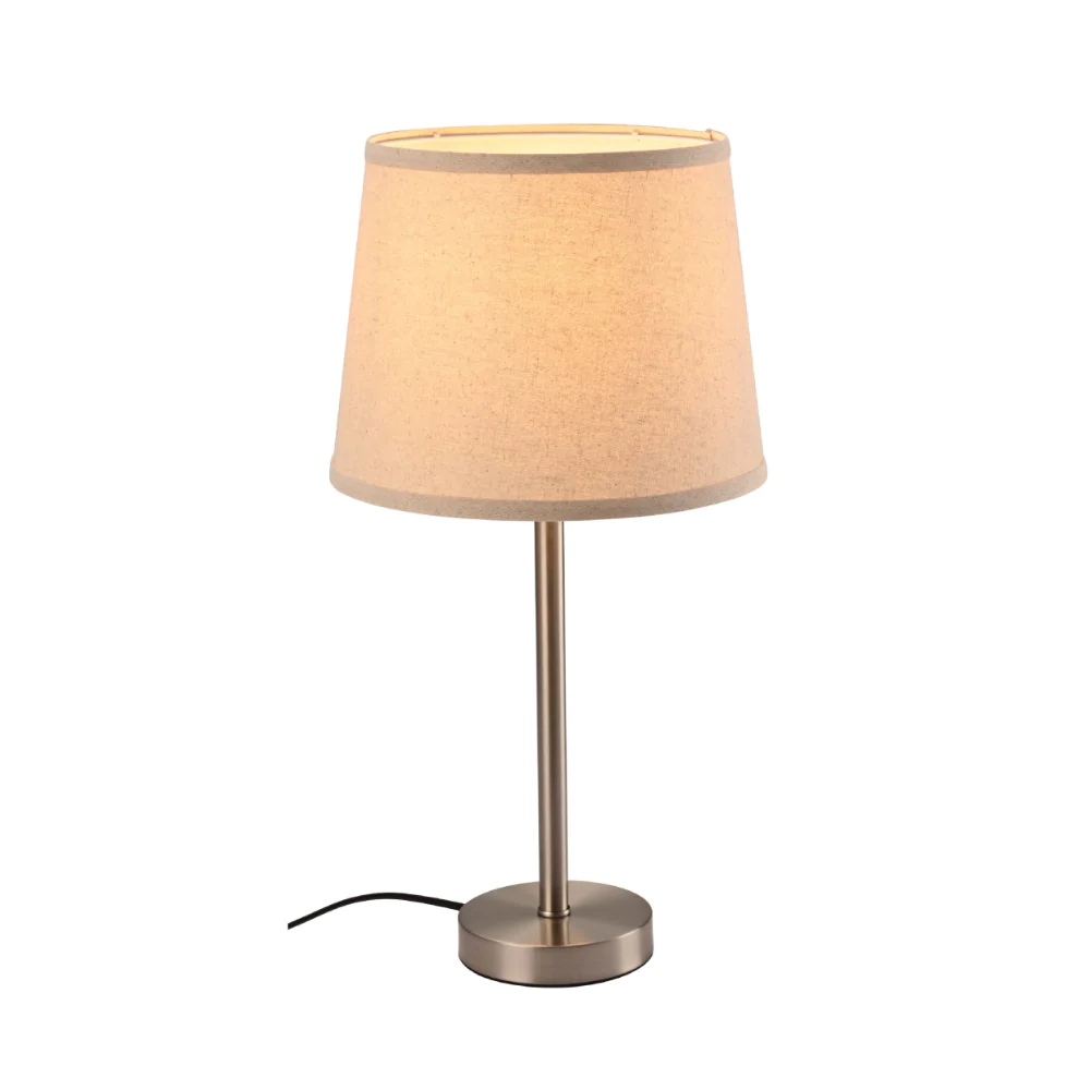Main image of Minmalist Table Lamp Nickel Flaxen | TEKLED 130-03638