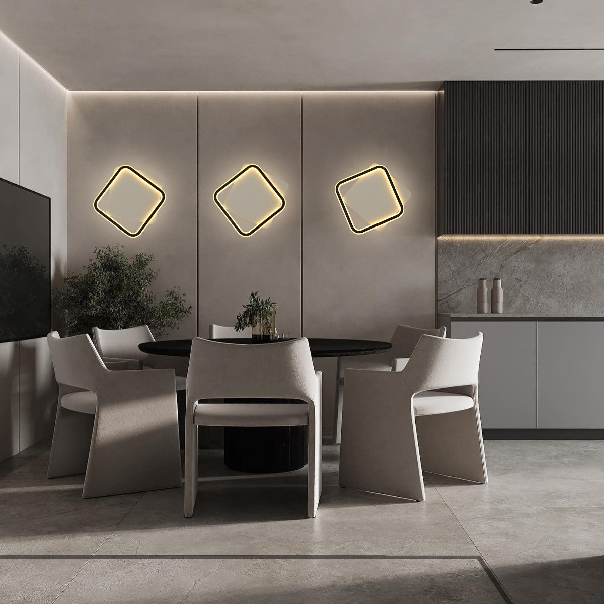 Where to use Modern Asymmetric LED Flush Ceiling Light 159-18103