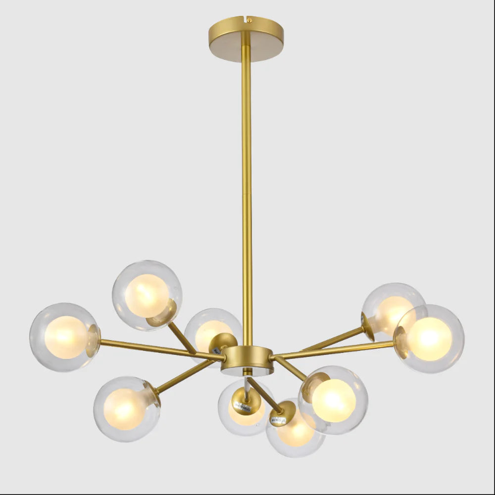 Main image of Modern Gold Ceiling Light with Double-Layered Globes | TEKLED 158-19708