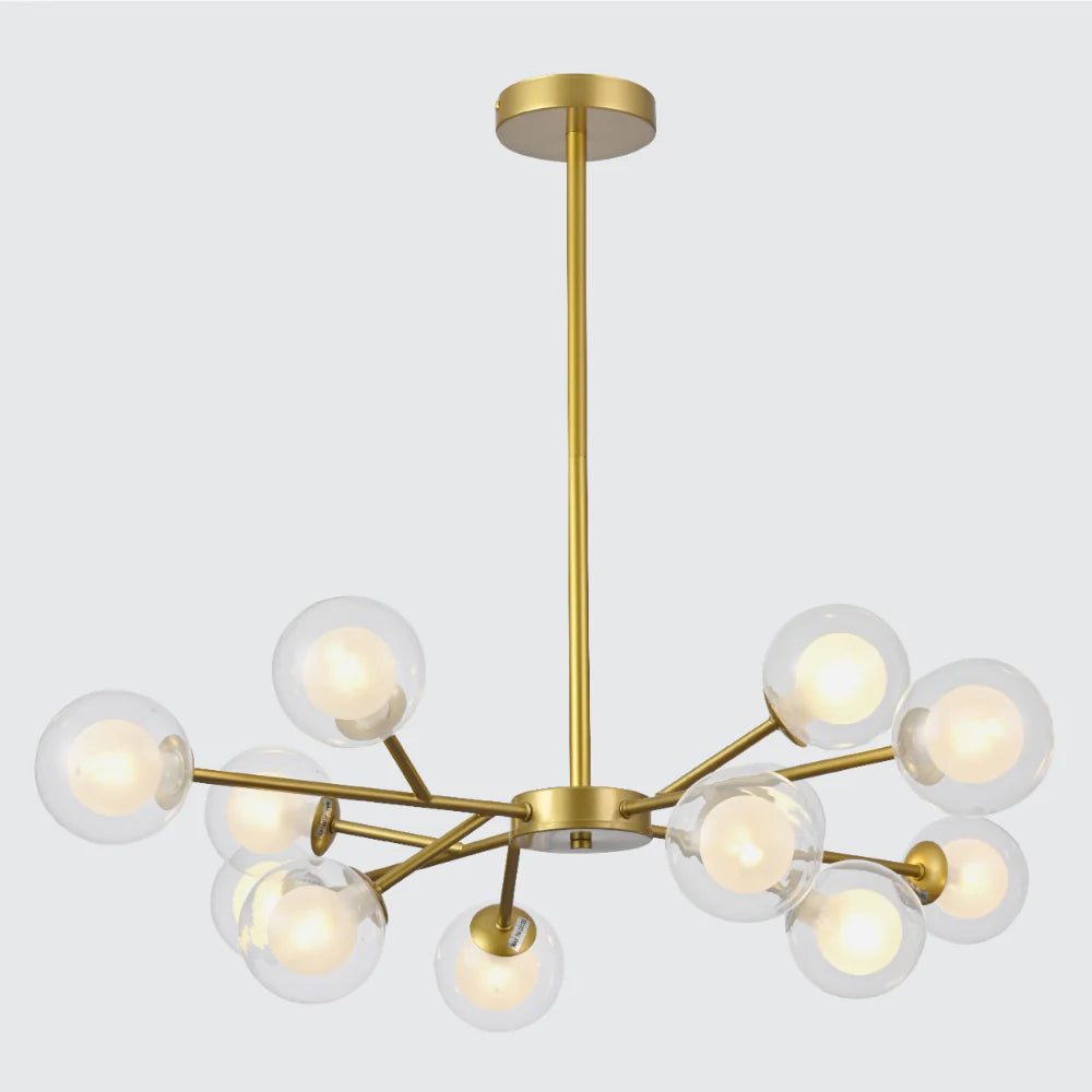 Main image of Modern Gold Ceiling Light with Double-Layered Globes | TEKLED 158-19710