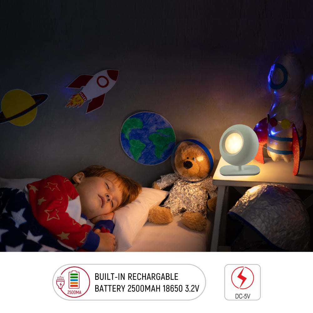 Living room kitchen bedroom use of Modern Minimalist Bedside Detachable LED Desk Lamp Rechargeable Portable White TEKLED | TEKLED 130-03755