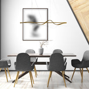 Modern Sleek Infinity Wave LED Pendant Light 159-18119 in play