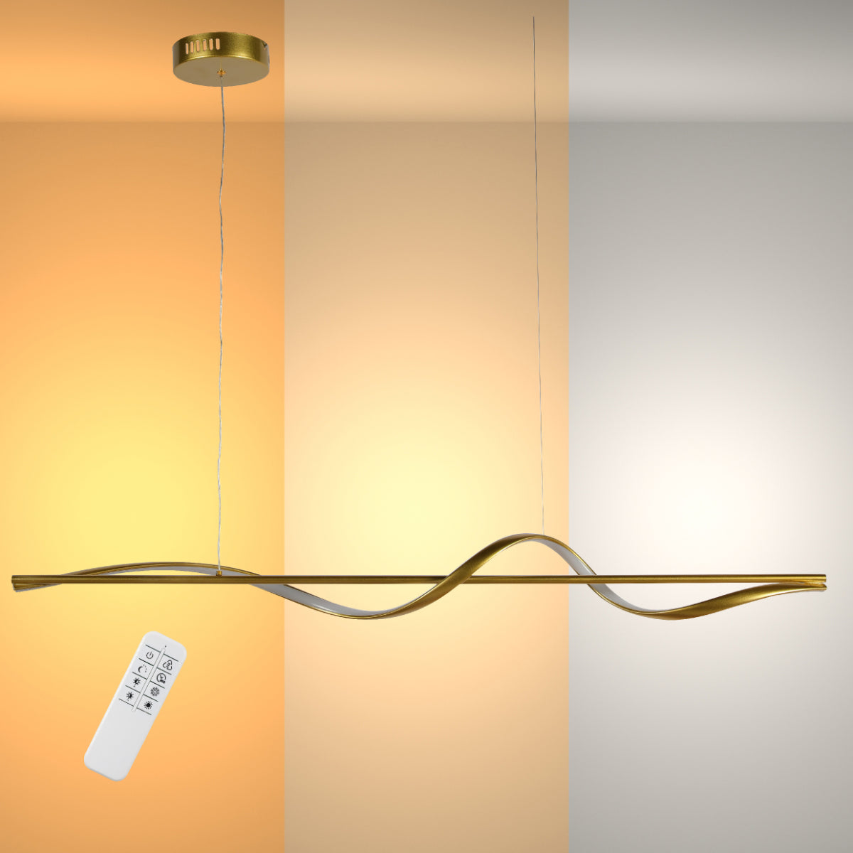Main image of Modern Sleek Infinity Wave LED Pendant Light 159-18119