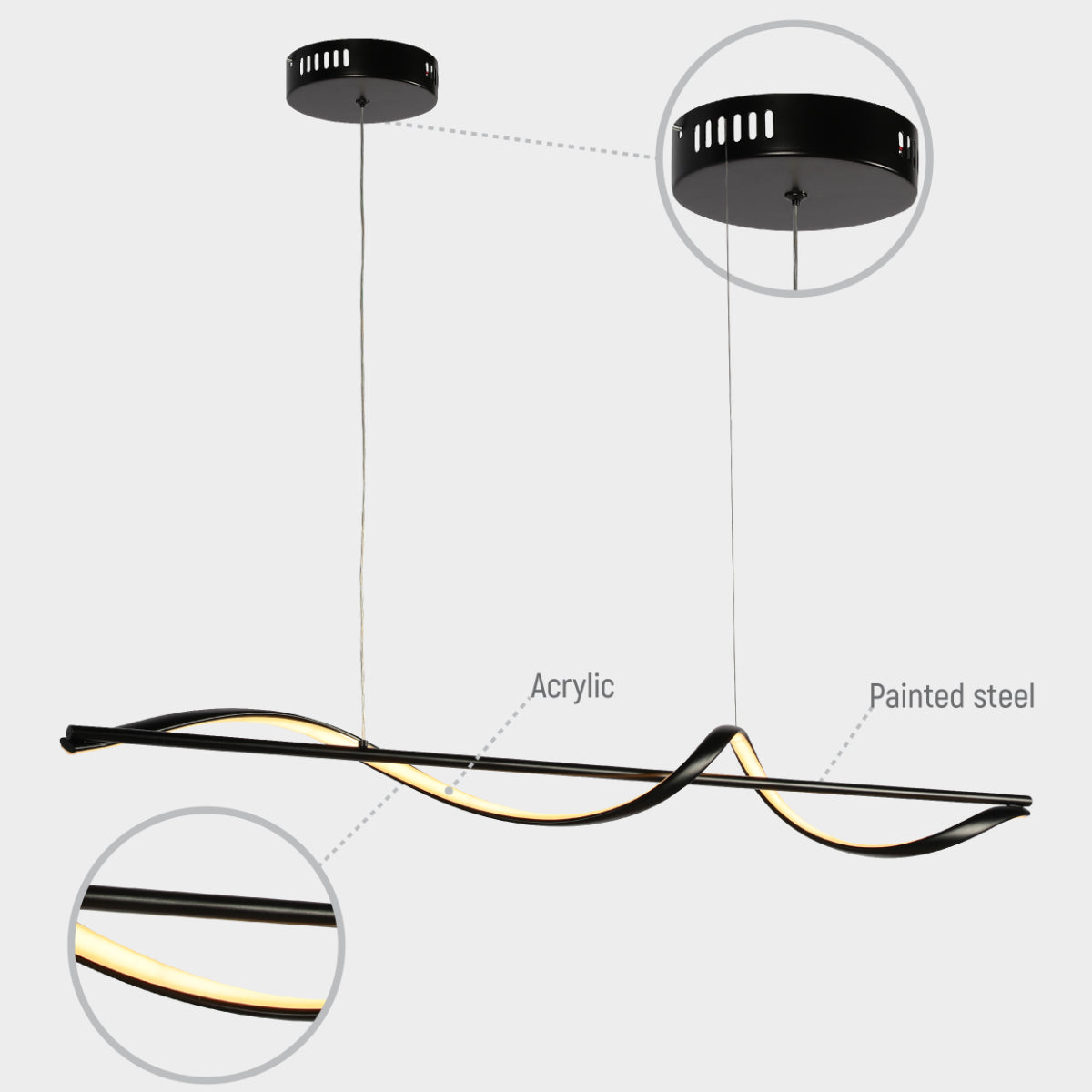 Modern Infinity LED Pendant Light - Dimmable CCT Tuneable TEKLED