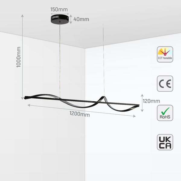 Infinity Tech Led Modern Infinity LED Pendant Light - Dimmable CCT Tuneable TEKLED