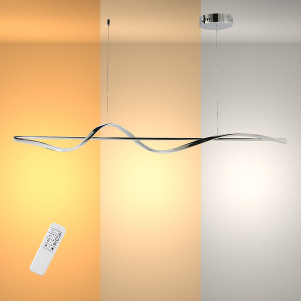 Main image of Modern Sleek Infinity Wave LED Pendant Light 159-18140