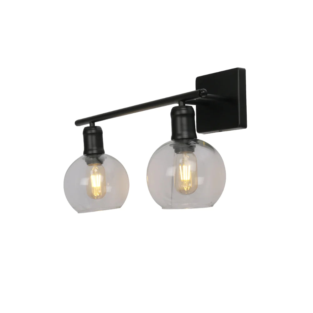 Main image of Modern-Vintage Wall Light with Clear Globes | TEKLED 151-19550