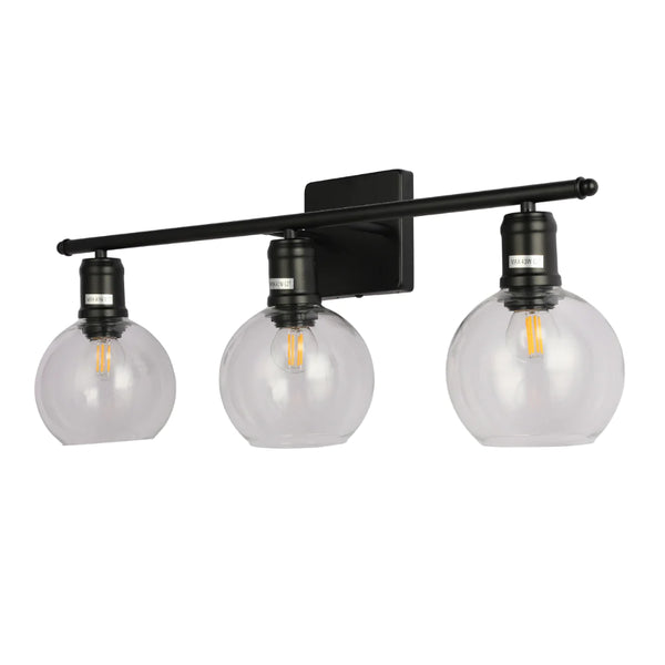 Main image of Modern-Vintage Wall Light with Clear Globes | TEKLED 151-19552