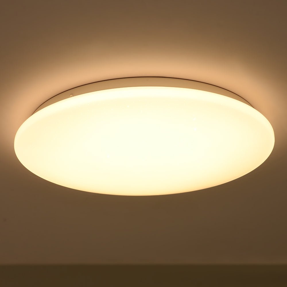 TEKLEDLED Flush Ceiling LightMoonlight Flush Ceiling Light 24W 1920LM IP20 non-yellowing PMMA Cover121-039923000K Warm White1