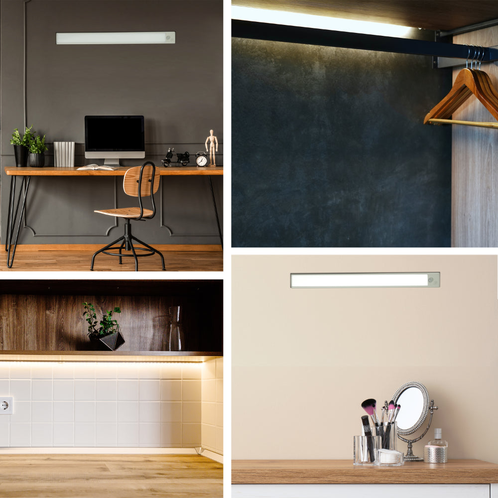Wireless Motion Sensor LED Cabinet Lights by TEKLED 40cm 60cm