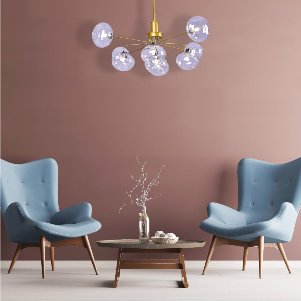 Multi-Arm Dimpled Globe Ceiling Light Elegant Gold | TEKLED