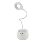 Main image of Multifunctional Rechargeable LED Ring Desk Lamp with Pencil Holder 130-03760