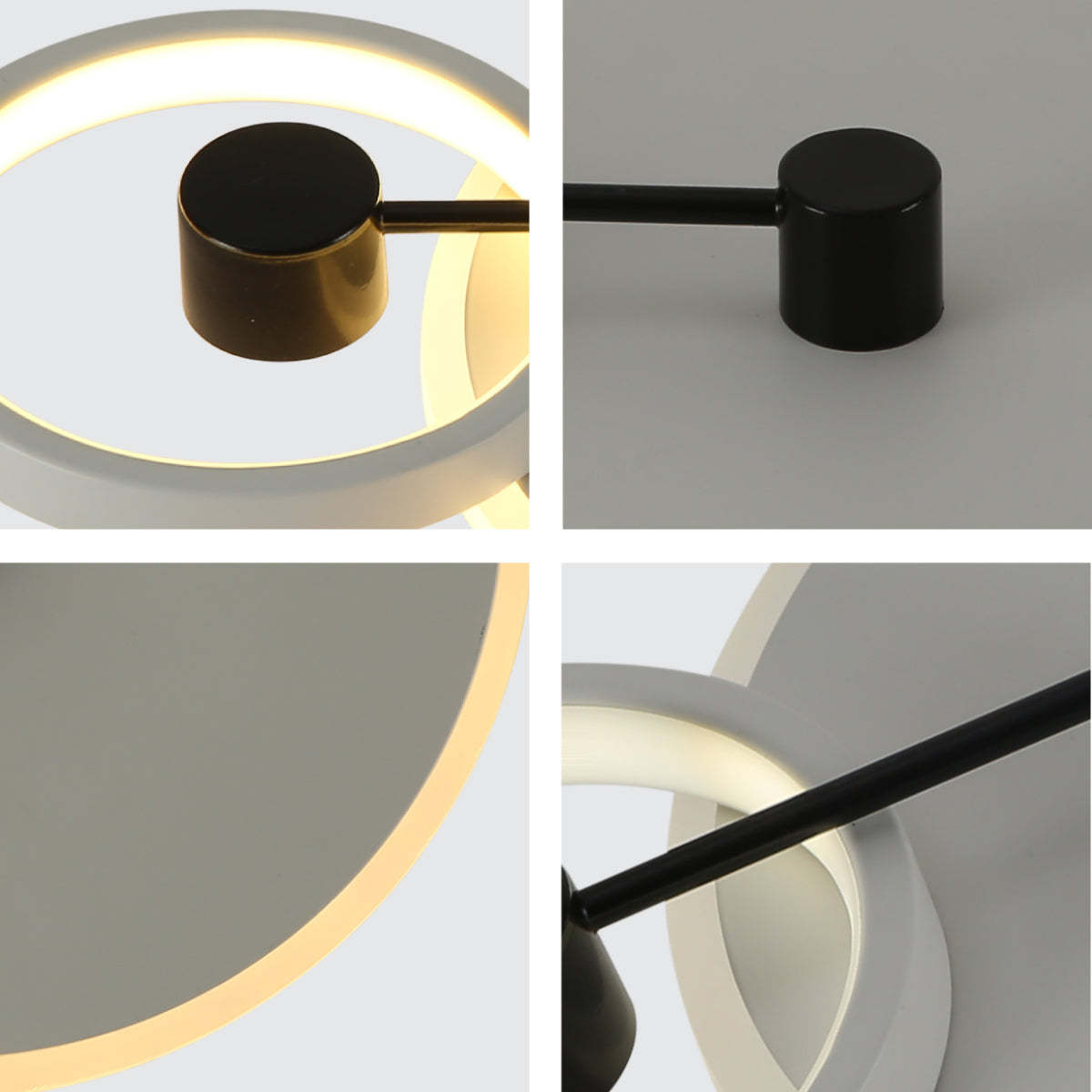 Close shots of Nested Halo LED Flush Ceiling Light 159-18110