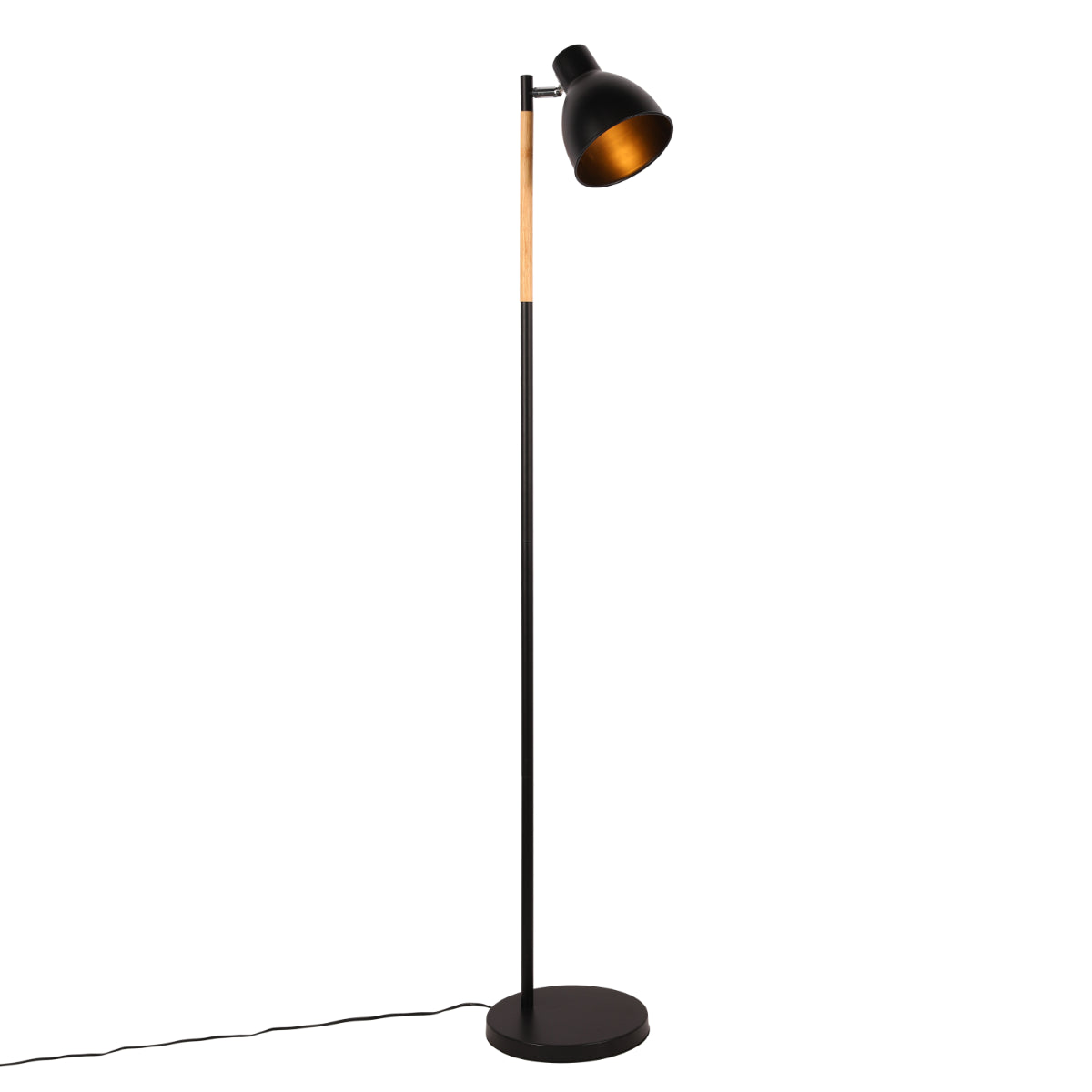 Main image of Nordic Floor Lamp with Wood Accent - E27