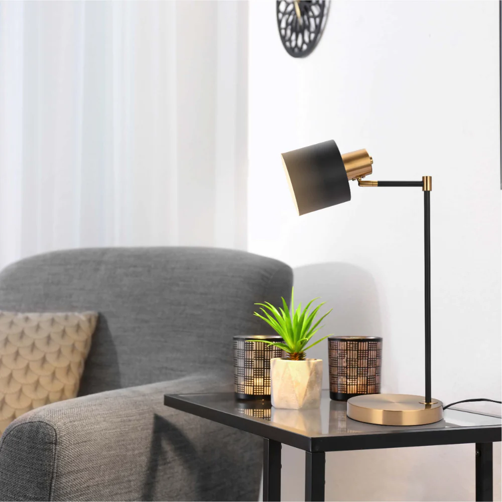 Interior application of Nordic Pole Reading Desk Lamp Black Gold | TEKLED 130-03634