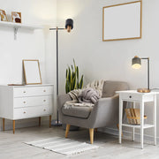 Living room kitchen bedroom use of Nordic Pole Reading Desk Lamp Black Gold | TEKLED 130-03634