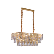 Main image of Opulent Gold Chandelier Ceiling Light with Triangular Crystal Elegance | TEKLED 159-17918