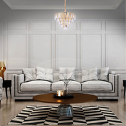 Living room kitchen bedroom use of Opulent Gold Chandelier Ceiling Light with Triangular Crystal Elegance | TEKLED 159-17916