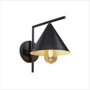 Main image of Black Metal Funnel Wall Light with E27 Fitting