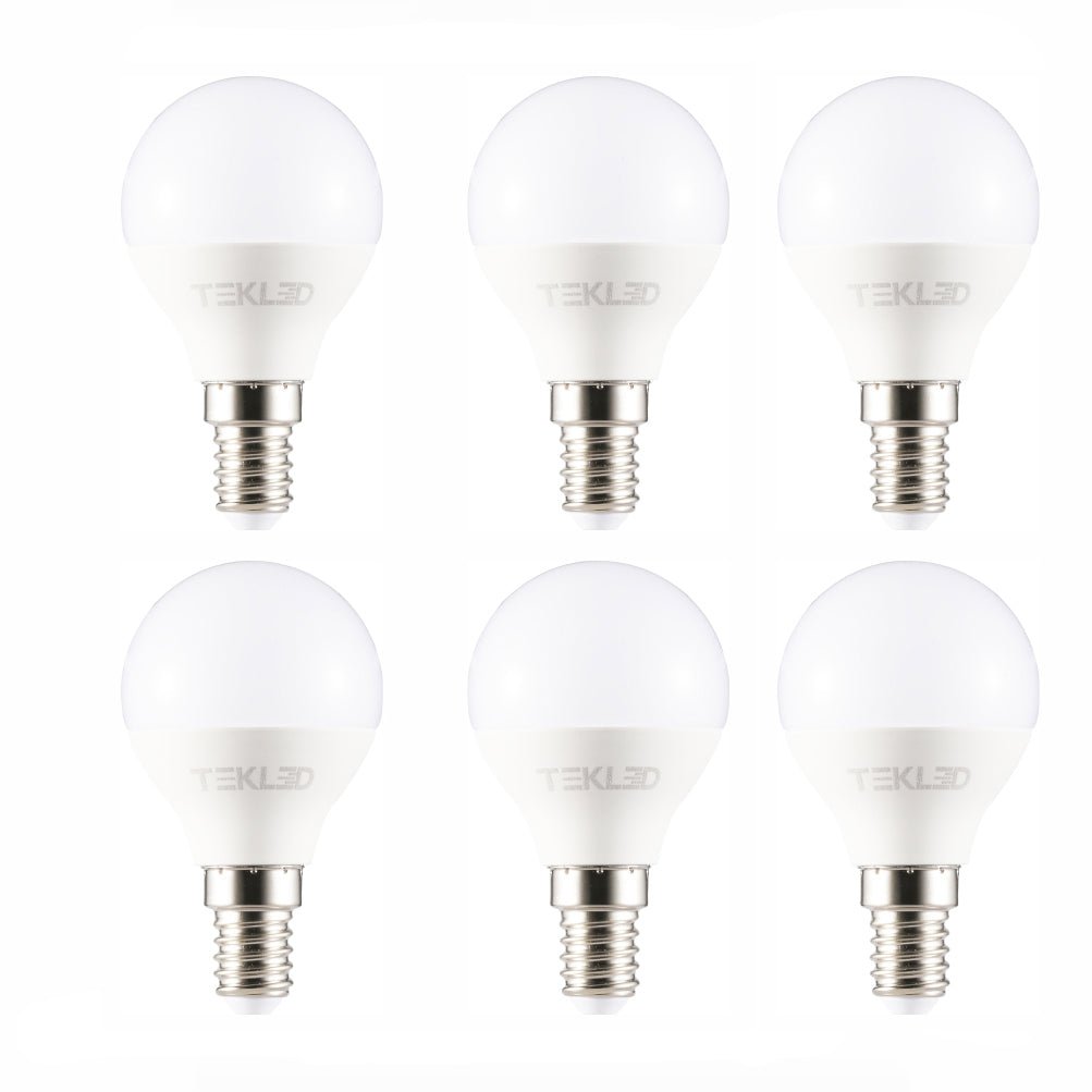Plain image of a pack of Canes LED Golf Ball Bulb P45 Dimmable E14 Small Edison Screw 6W Warm White 2700K Pack of 6