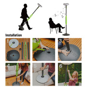 Close shots of Poppy LED Solar Garden Post Light with Bluetooth Speaker Dark Grey IP54 240-035021