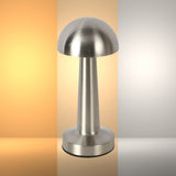 Main image of Rechargeable Steel Mushroom Table Lamp 130-03752