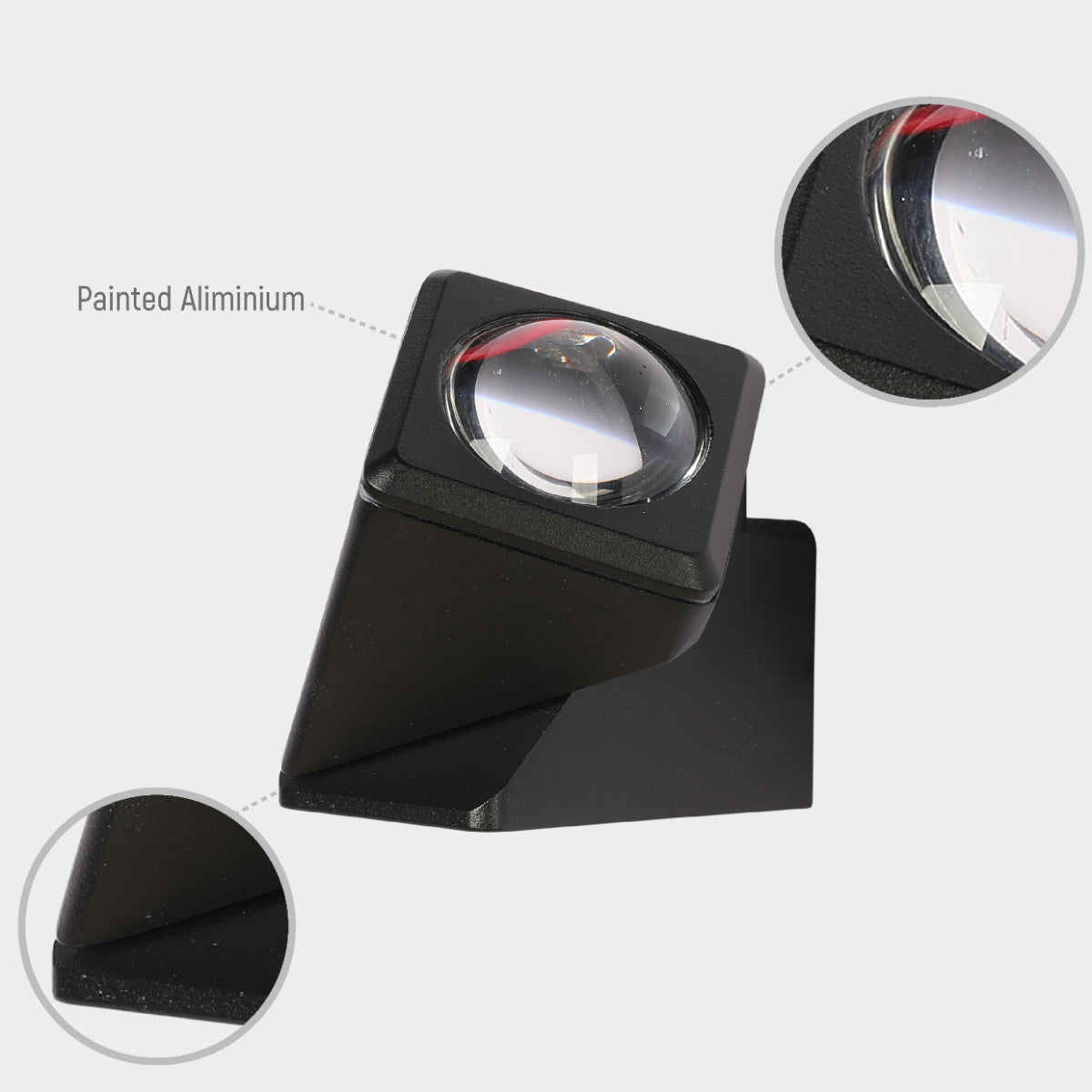 Lighting properties of Rotatable Cubes Outdoor LED Wall Light Black 3000K Narrow Beam 182-03419
